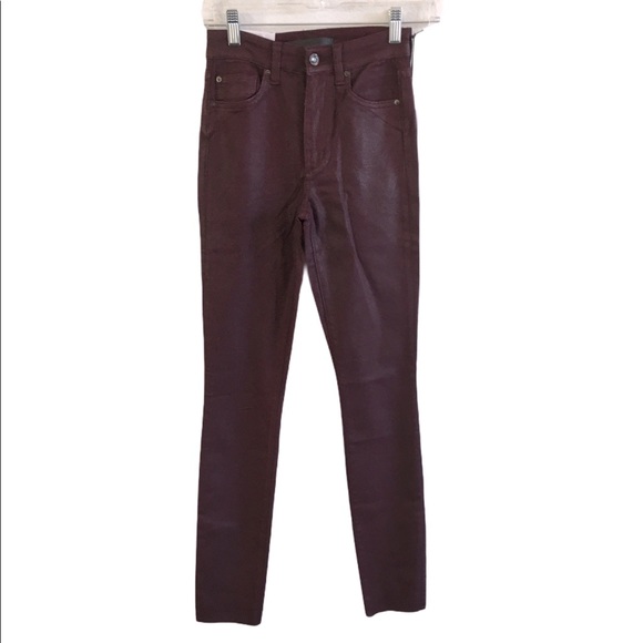 Joe’s Jeans Wine Color High Rise Skinny Ankle - Picture 2 of 7
